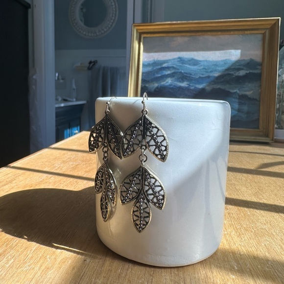 Anthropologie Leaf Earrings - Picture 3 of 4